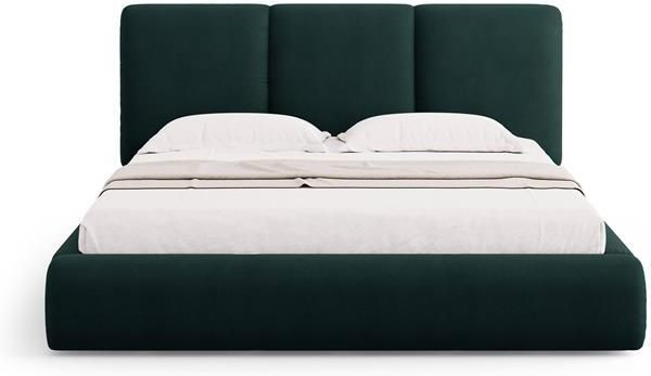 Windsor & Co Horizon Bedframe met Opbergvak 160 x 200 cm Chenille Flessengroen