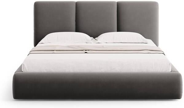Windsor & Co Horizon Bedframe met Opbergvak 160 x 200 cm Fluweel Grijs