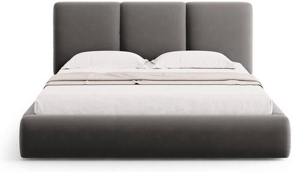 Windsor & Co Horizon Bedframe met Opbergvak 140 x 200 cm Fluweel Grijs