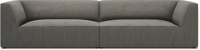 Windsor & Co Sao 4-zitsbank Ribstof Lichtgrijs