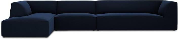 Windsor & Co Sao Hoekbank met Chaise Longue Links 5-zits Velvet Koningsblauw