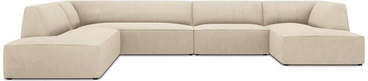 Windsor & Co Sao U-bank Hoek Links Ribstof Lichtbeige