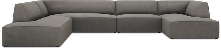 Windsor & Co Sao U-bank Hoek Links Ribstof Lichtgrijs