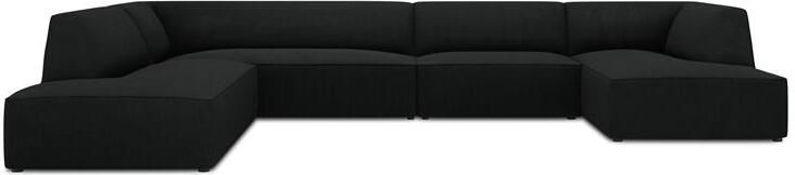 Windsor & Co Sao U-bank Hoek Links Ribstof Zwart