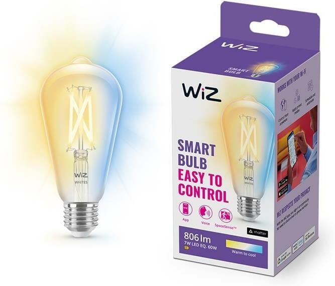 WiZ Edison Filament Slimme LED-Verlichting Warm- tot Koelwit Lich…