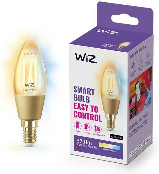 WiZ Kaarslamp Filament Slimme LED-Verlichting Warm- tot Koelwit L…