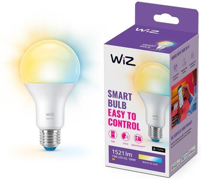 WiZ Lamp Slimme LED-Verlichting Warm- tot Koelwit Licht E27 1…