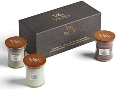 WoodWick WW Deluxe Gift Set 3 Mini Candle Woody