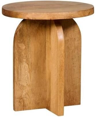 Woonexpress Bijzettafel Macon Mangohout Naturel 40x45x40 cm (BxHxD) Rond & Organisch - Foto 3