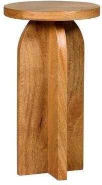 Woonexpress Bijzettafel Macon Mangohout Naturel 28x50x28 cm (BxHxD) Rond & Organisch - Foto 3