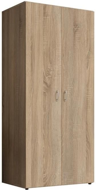 Woonexpress Kledingkast Baarlo 80x176x52 cm (BxHxD) Eiken Kleur Draaideurkast 1 legplank & 1 roede Slaapkamer Garderobekast Opbergkast - Foto 5