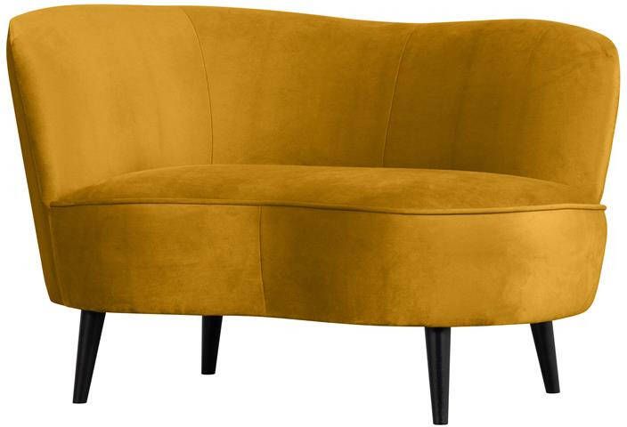 Woood Sara Loungefauteuil Links Velvet Oker 71x112x81