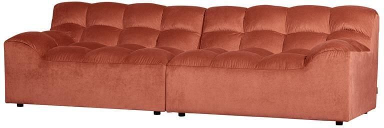 Woood Allure 3-Zits Bank Gewassen Fluweel Blush 79x280x86