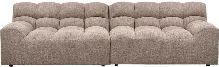 Woood Allure 3-Zits Bank Geweven Stof Bruin Melange 79x280x86