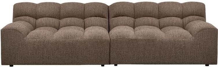 Woood Allure 3-Zits Bank Geweven Stof Donkerbruin 79x280x86