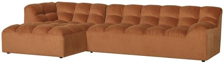 Woood Allure Chaise Longue Bank Fluweel Terra 79x324x165
