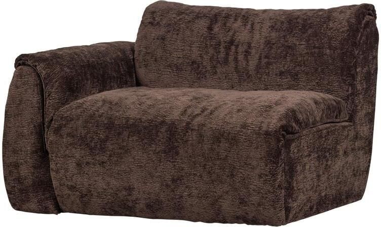 Woood Baggy 1-Zits Met Arm Links Chenille Donkerbruin 81x114x101