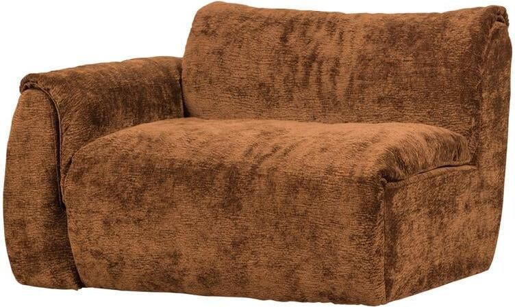 Woood Baggy 1-Zits Met Arm Links Chenille Middenbruin 81x114x101