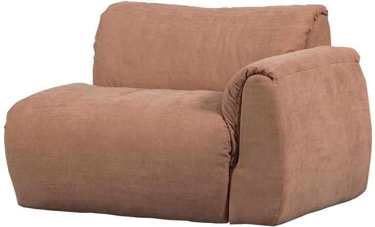 Woood Baggy 1-Zits Met Arm Rechts Geweven Chenille Oudroze