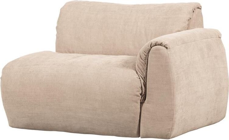 Woood Baggy 1-Zits Met Arm Rechts Geweven Chenille Zand-81x114x101