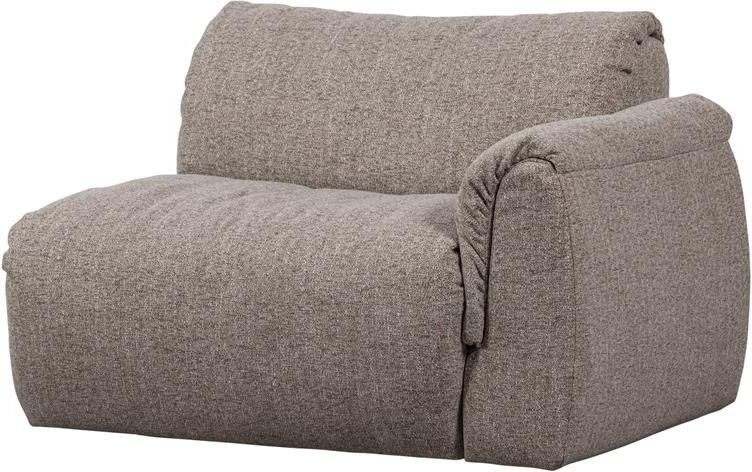 Woood Baggy 1-Zits Met Arm Rechts Geweven Stof Bruin Melange