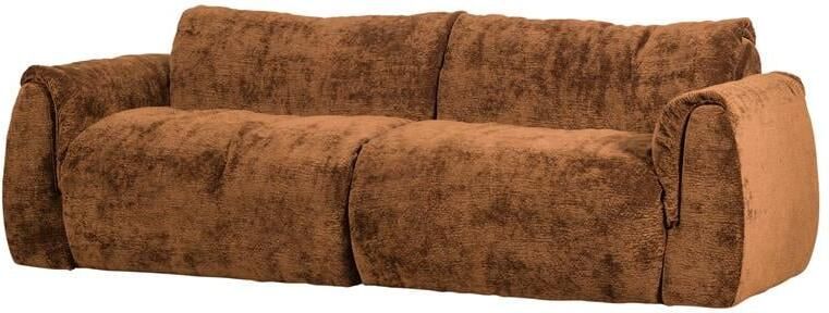 Woood Baggy 2-Zits Bank 3D Chenille Middenbruin 81x228x102