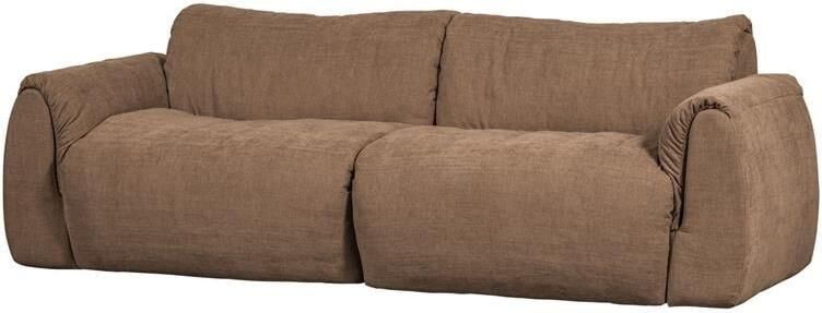 Woood Baggy 2-Zits Bank Geweven Chenille Bruin 81x228x102