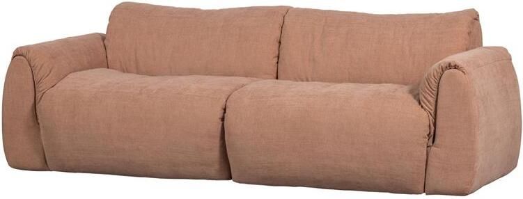 Woood Baggy 2-Zits Bank Geweven Chenille Oud Roze 81x228x102