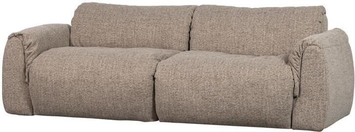 Woood Baggy 2-Zits Bank Geweven Stof Bruin Melange 81x228x102