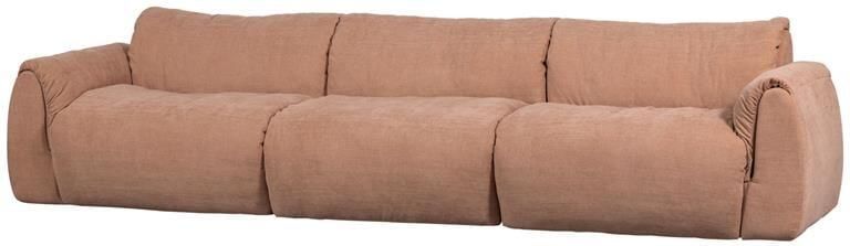 Woood Baggy 3-Zits Bank Geweven Chenille Oud Roze 81x309x101
