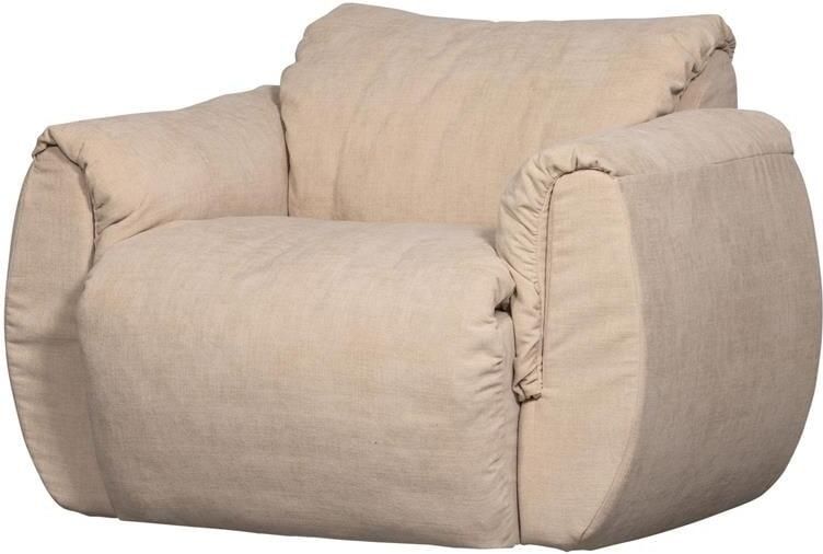 Woood Baggy Draaifauteuil Geweven Chenille Zand 81x104x84