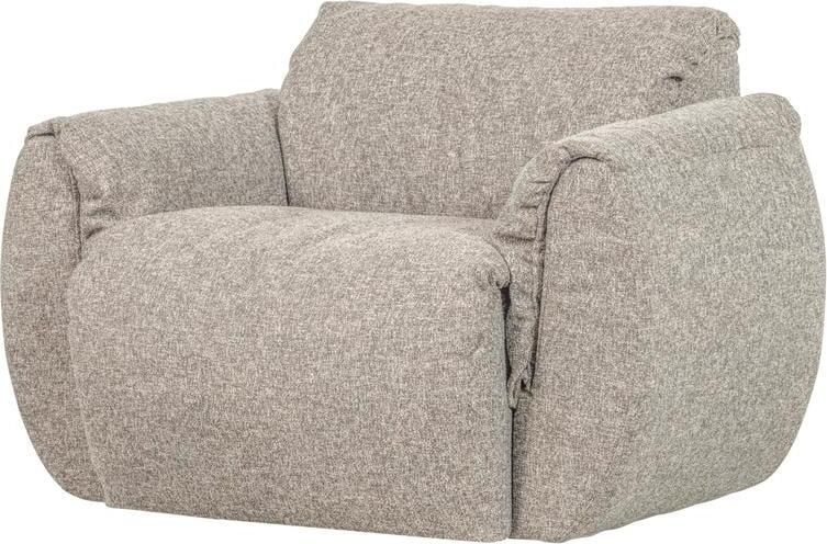 Woood Baggy Draaifauteuil Geweven Stof Naturel Melange 81x104x84