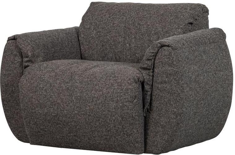 Woood Baggy Draaifauteuil Geweven Stof Warmgrijs Melange-81x104x84