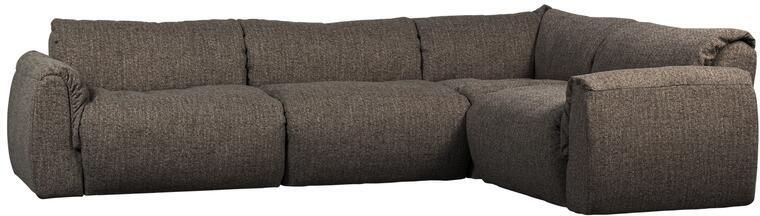 Woood Baggy Hoekbank Rechts Geweven Stof Warmgrijs Melange