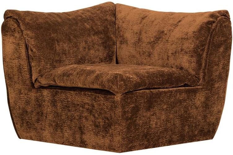 Woood Baggy Hoekelement 3D Chenille Middenbruin 81x96x96