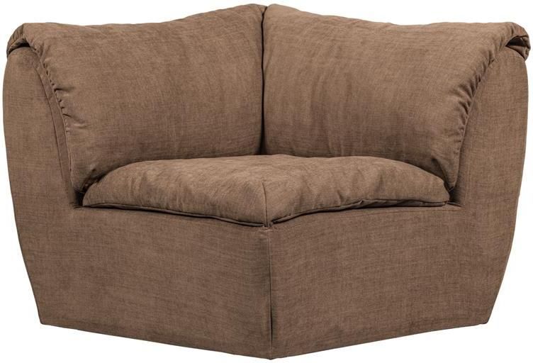 Woood Baggy Hoekelement Geweven Chenille Bruin 81x96x96