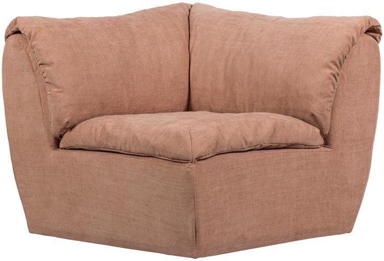 Woood Baggy Hoekelement Geweven Chenille Oudroze 81x96x96