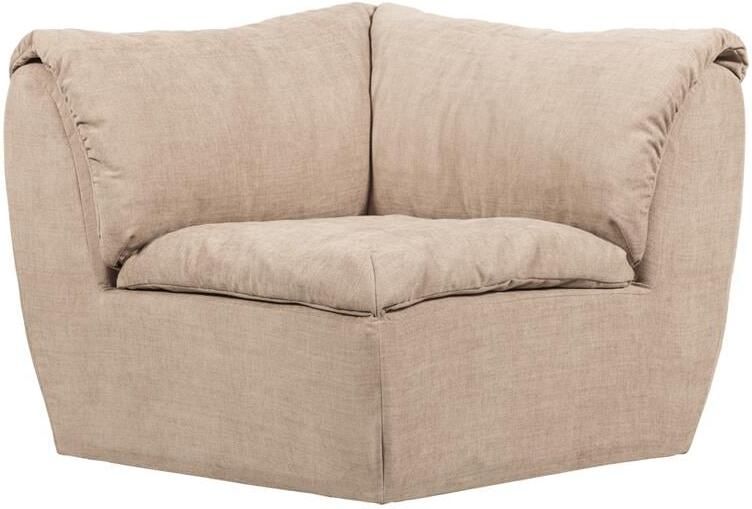 Woood Baggy Hoekelement Geweven Chenille Zand 81x96x96