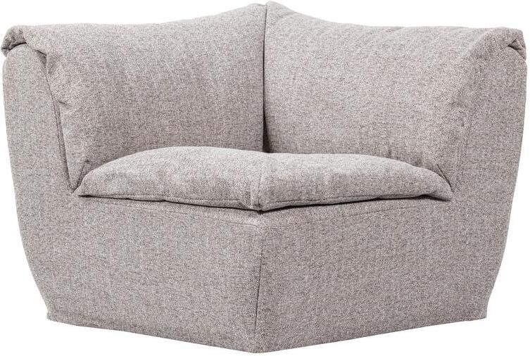 Woood Baggy Hoekelement Geweven Stof Naturel Melange 81x96x96