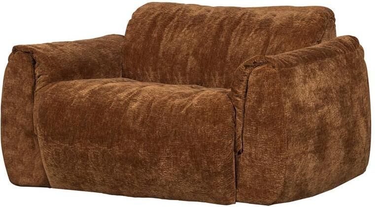 Woood Baggy Loveseat 3D Chenille Middenbruin 81x138x101