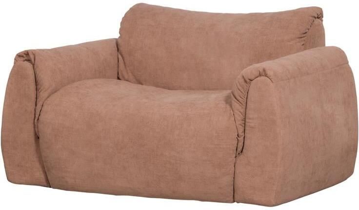 Woood Baggy Loveseat Geweven Chenille Oudroze 81x138x101