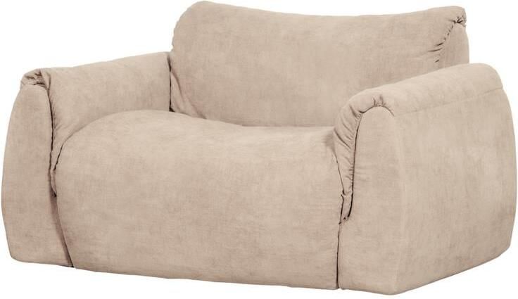 Woood Baggy Loveseat Geweven Chenille Zand 81x138x101