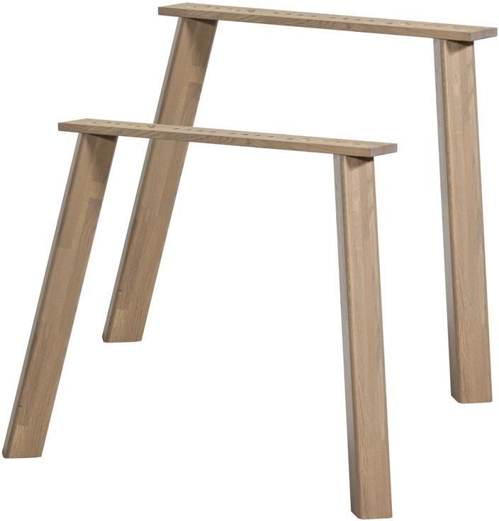 Woood Haarlem 4-standen poot Eiken Lichtgrijs Set van 2