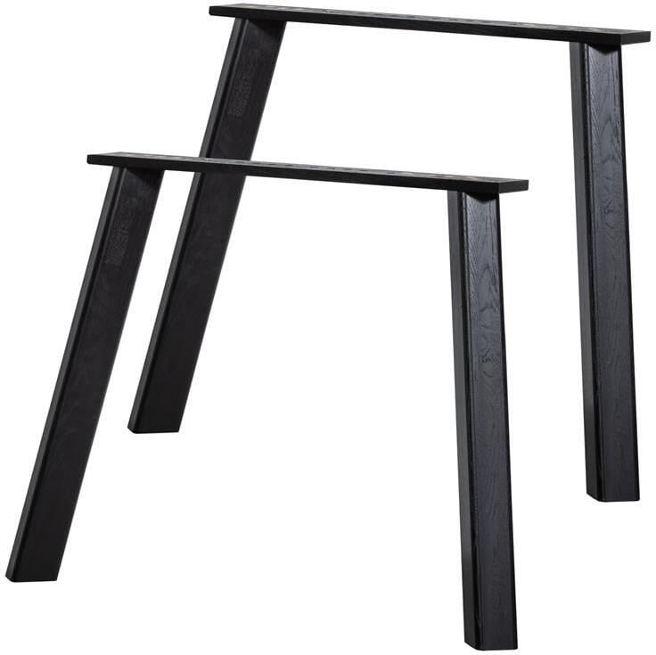 Woood Haarlem 4-standen poot Eiken Zwart Set van 2