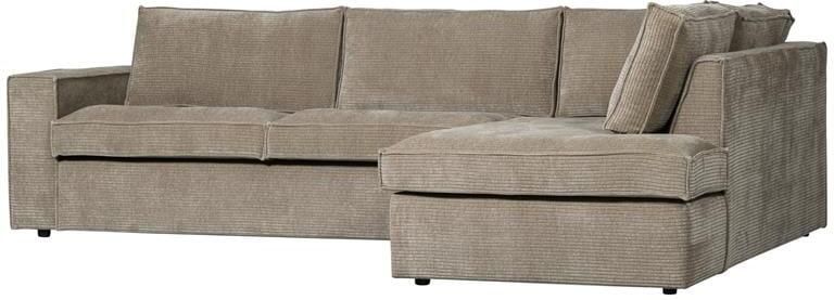 Woood Hajo Hoekbank Rechts Rib Clay 84x283x197