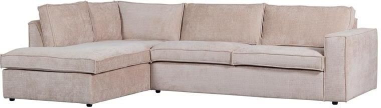 Woood Hoekbank Links Hajo Chenille Sand 84x283x197
