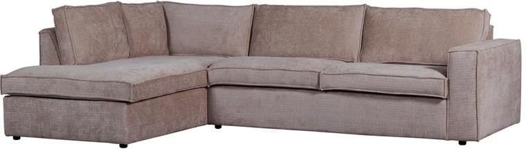 Woood Hoekbank Links Hajo Chenille Taupe 84x283x197