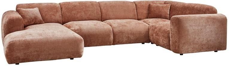 Woood hoekbank rechts Cloud Chenille Terra 80x345x198 cm