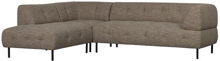 WOOOD Hoekbank Lloyd Links Geweven stof Donkerbruin Melange - Foto 2