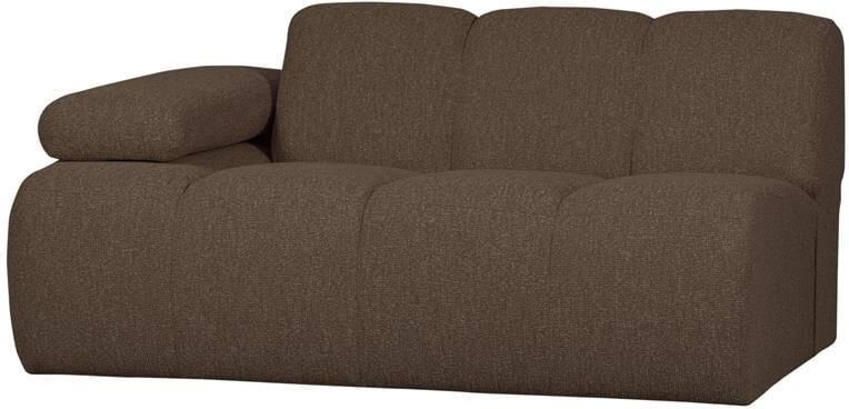 Woood Mojo 1 5-Zits Bank Met Arm Links Bouclé Bruin 74x160x97